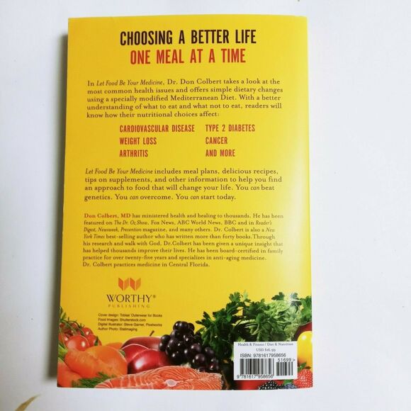 Let Food Be Your Medicine Recipe Cookbook Nutrition Diet Health Book Don Colbert - Picture 5 of 11